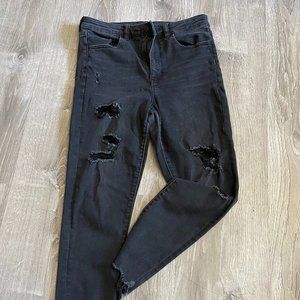 American Eagle High Rise Ripped Jeans